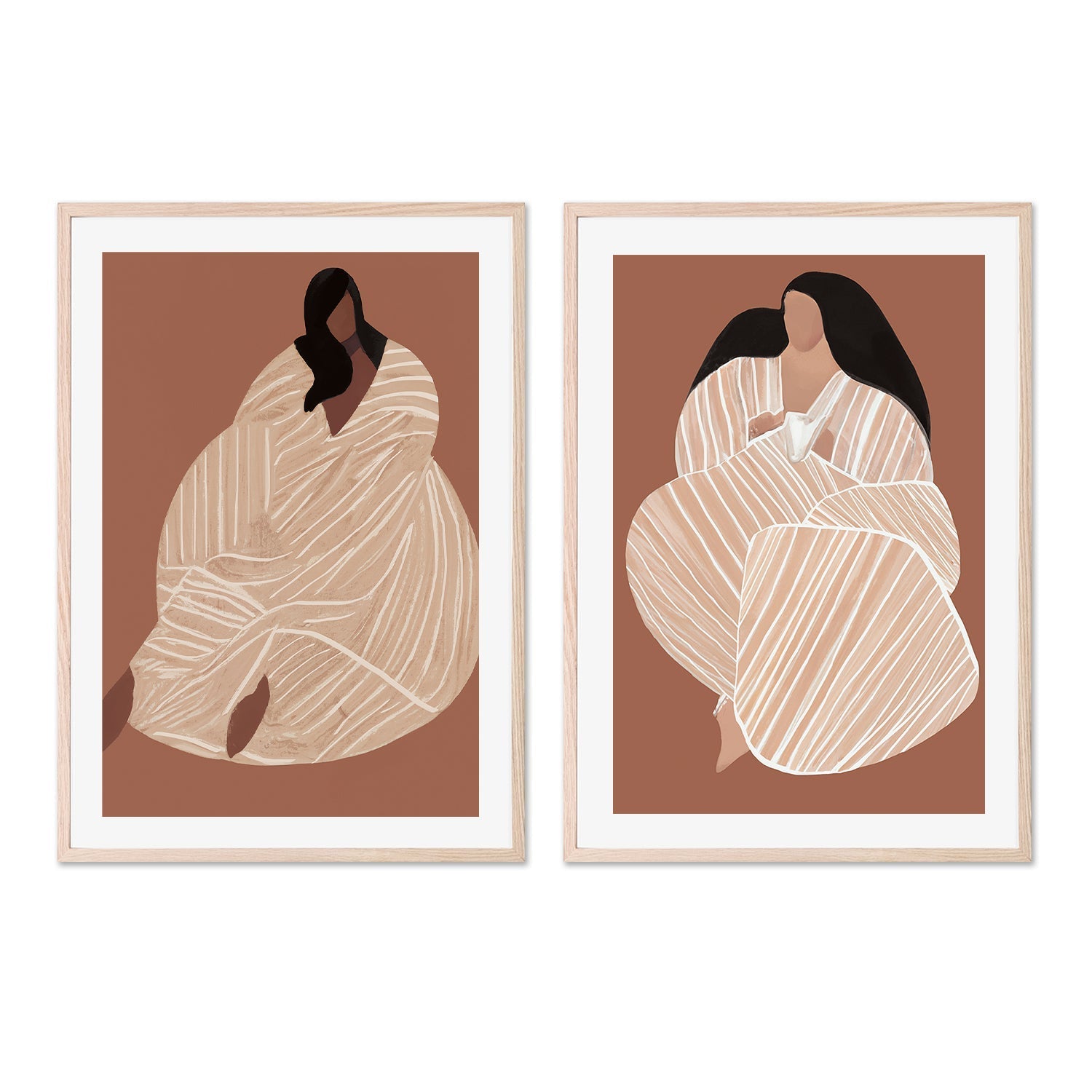 wall-art-print-canvas-poster-framed-Mocha Queen & Throne, Set of 2 , By Stacey Williams-6