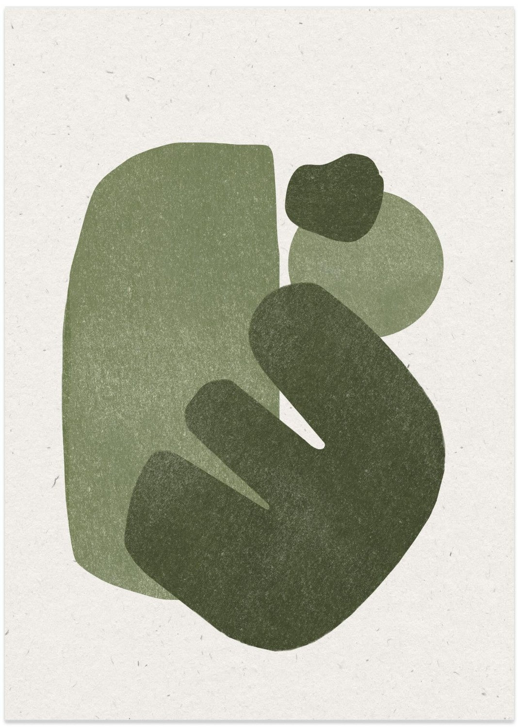 wall-art-print-canvas-poster-framed-Modern Green Shapes , By THE MIUUS STUDIO-1