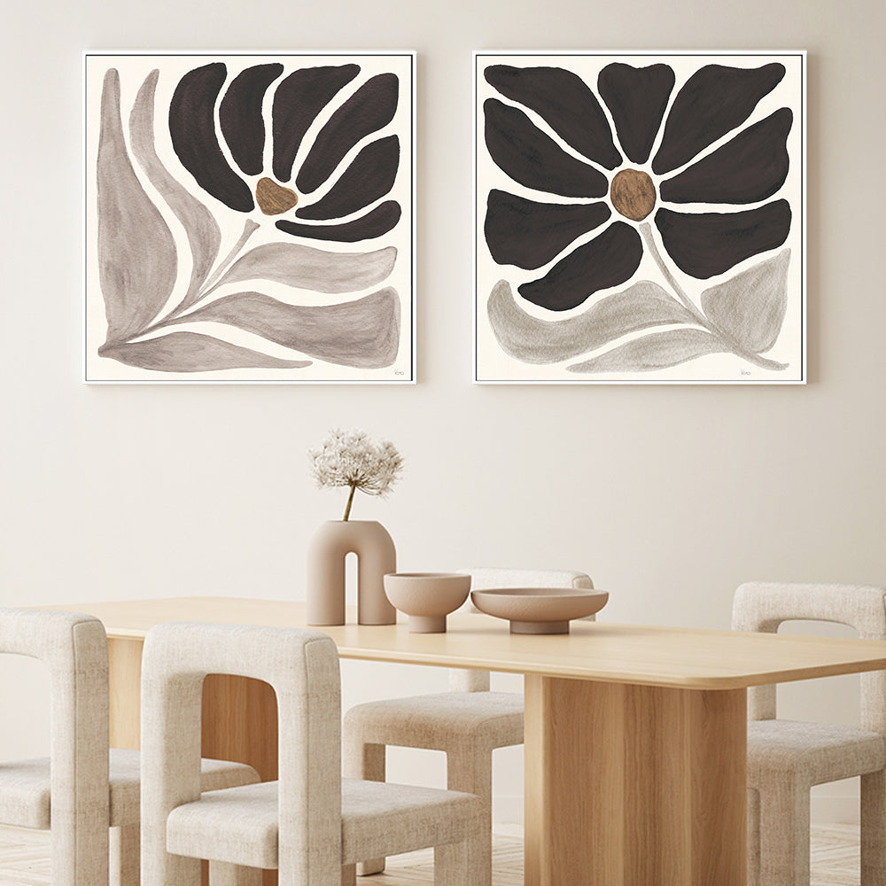 wall-art-print-canvas-poster-framed-Modern Petals, Style C & D, Set Of 2 , By Veronique Charron-2