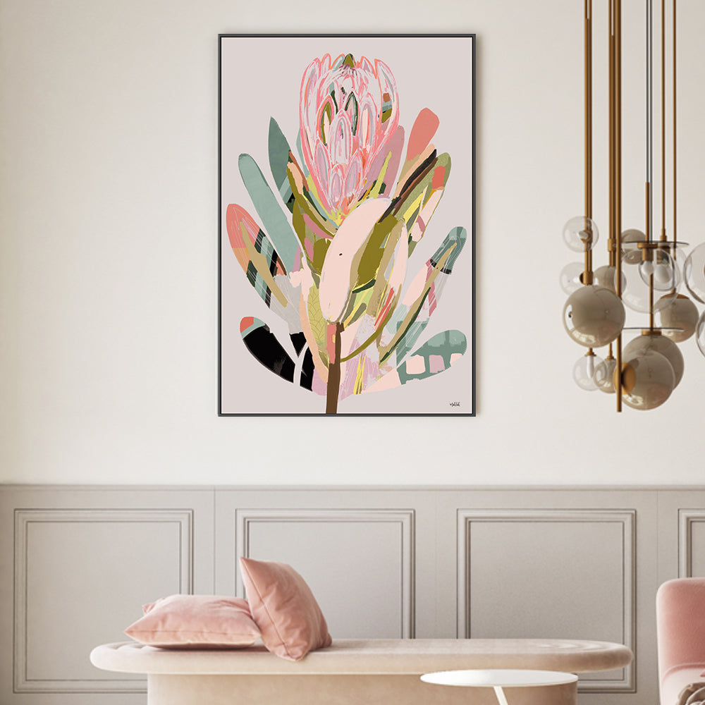 wall-art-print-canvas-poster-framed-Modern Protea , By Inkheart Designs-2