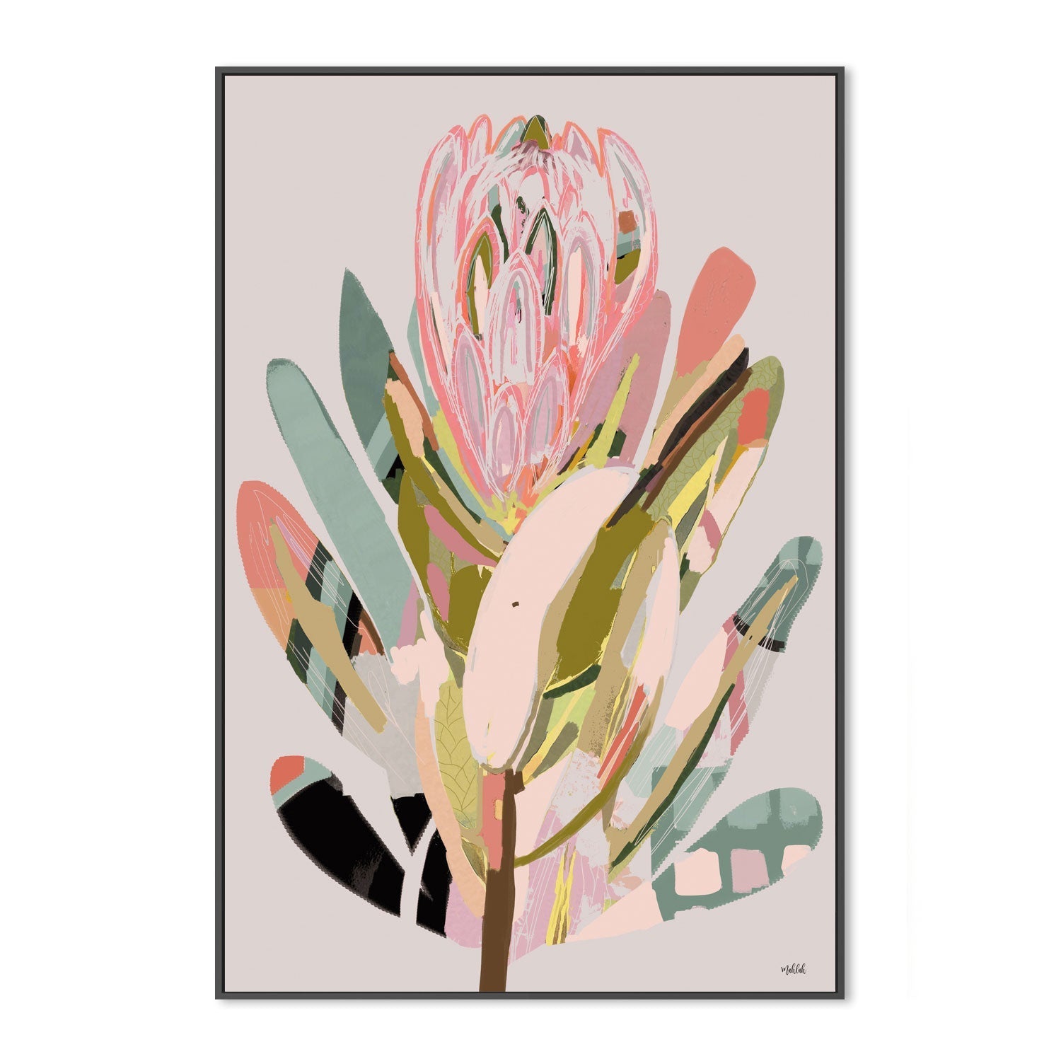 wall-art-print-canvas-poster-framed-Modern Protea , By Inkheart Designs-3