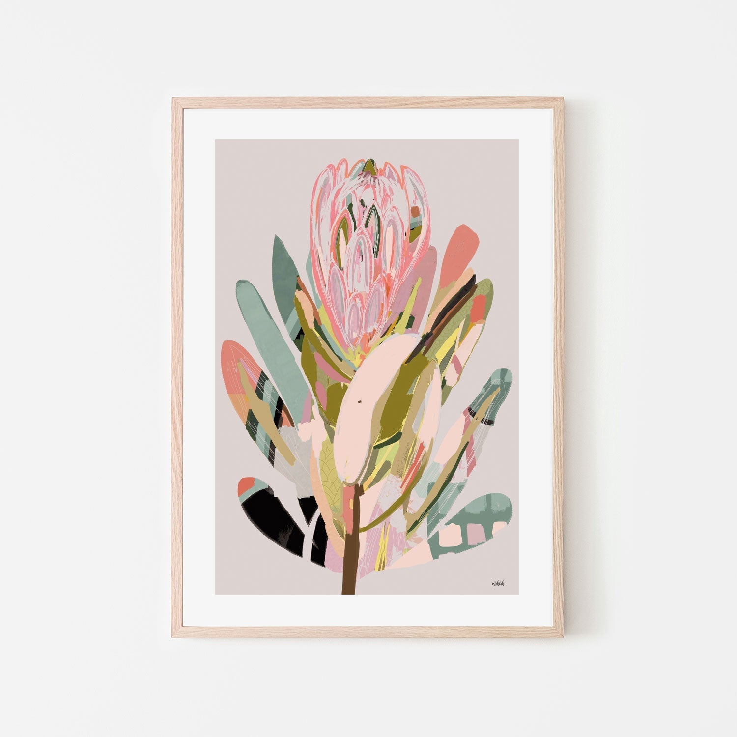 wall-art-print-canvas-poster-framed-Modern Protea , By Inkheart Designs-6