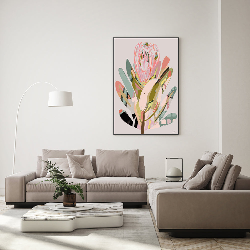 wall-art-print-canvas-poster-framed-Modern Protea , By Inkheart Designs-7