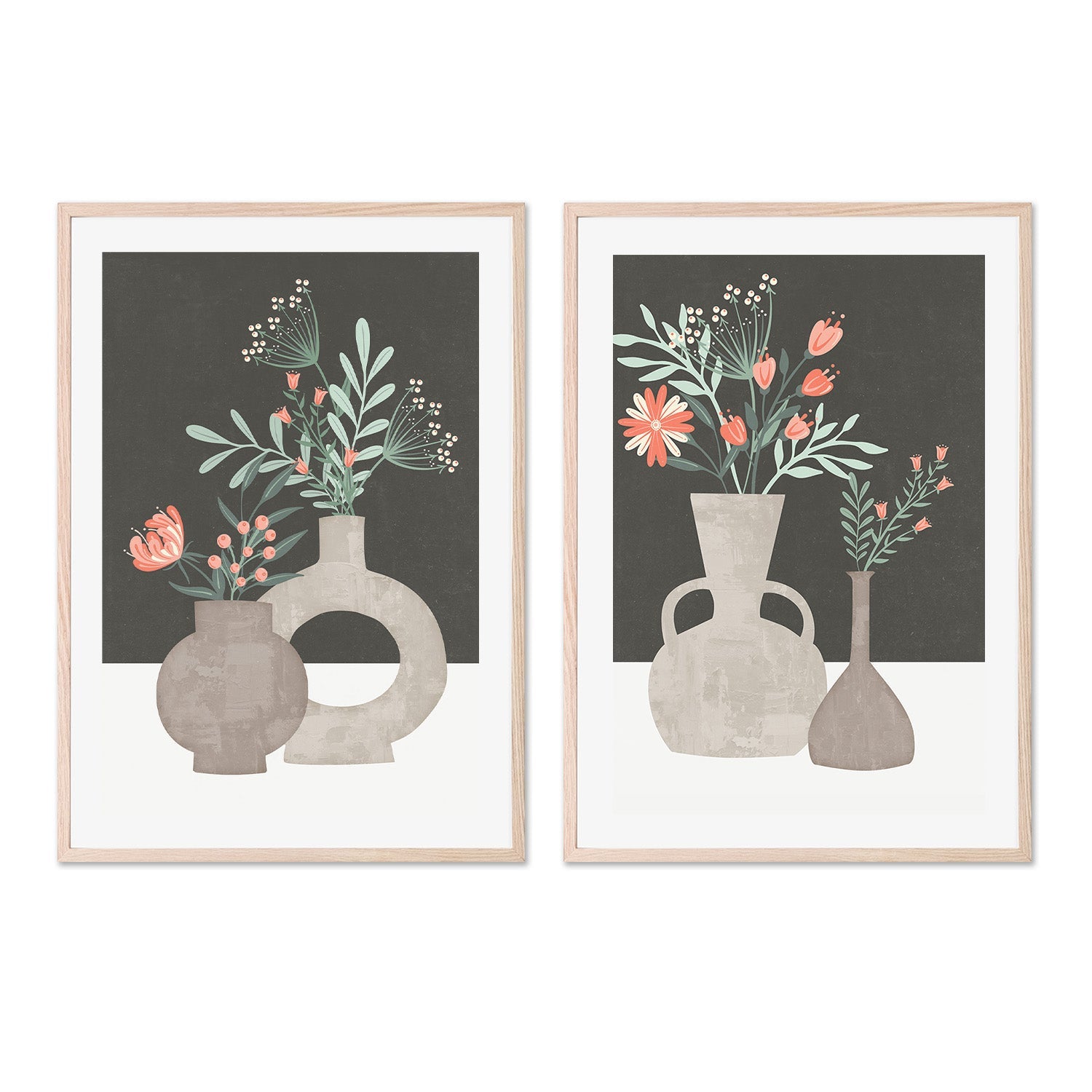 wall-art-print-canvas-poster-framed-Modern Still Life, Style C & D, Set Of 2 , By Nina Blue-6