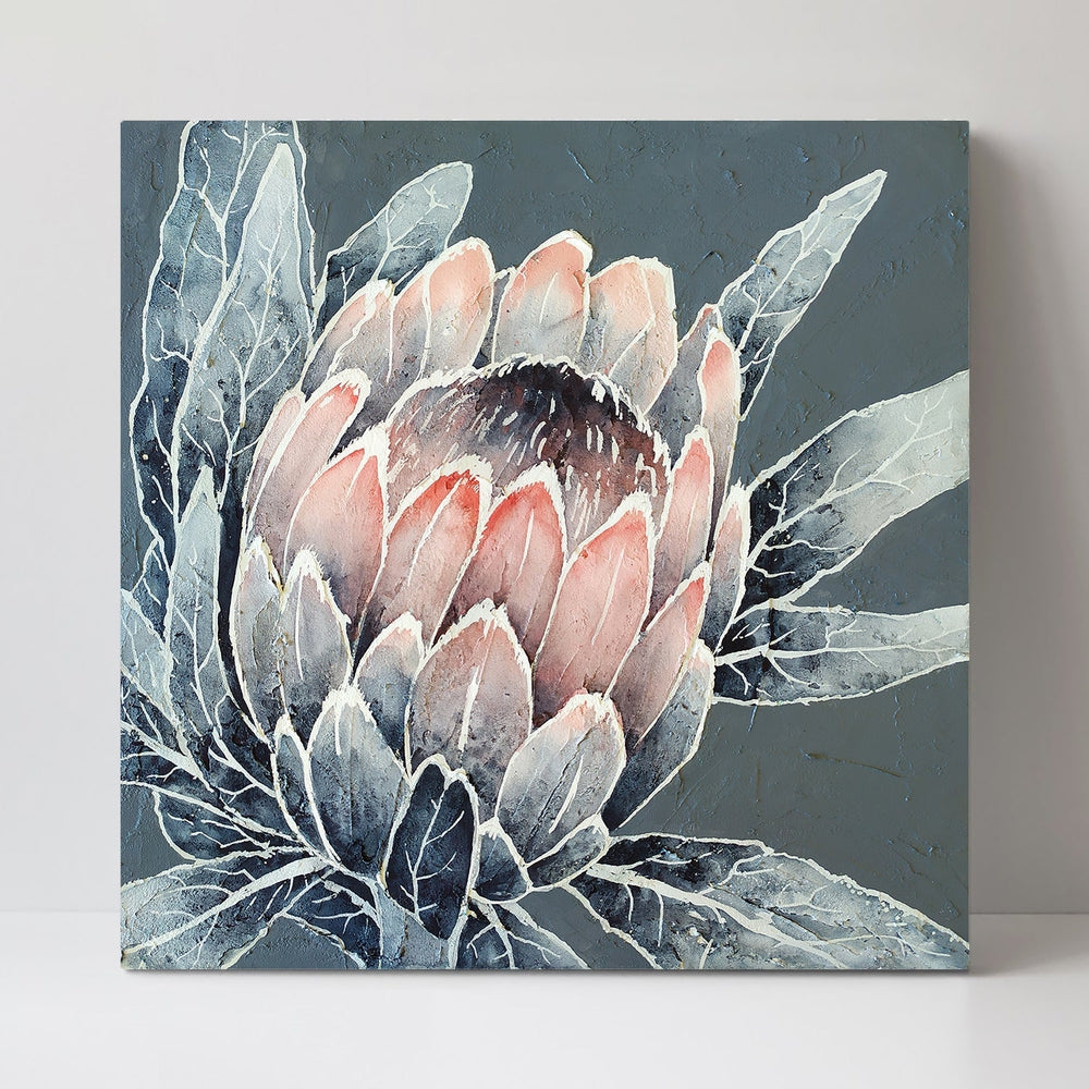 wall-art-print-canvas-poster-framed-Monochrome Protea-by-Ekaterina Prisich-Gioia Wall Art