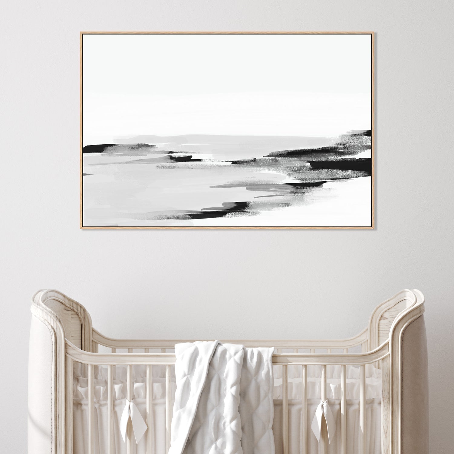 wall-art-print-canvas-poster-framed-Monochrome Shore, Style A , By Emily Wood-2