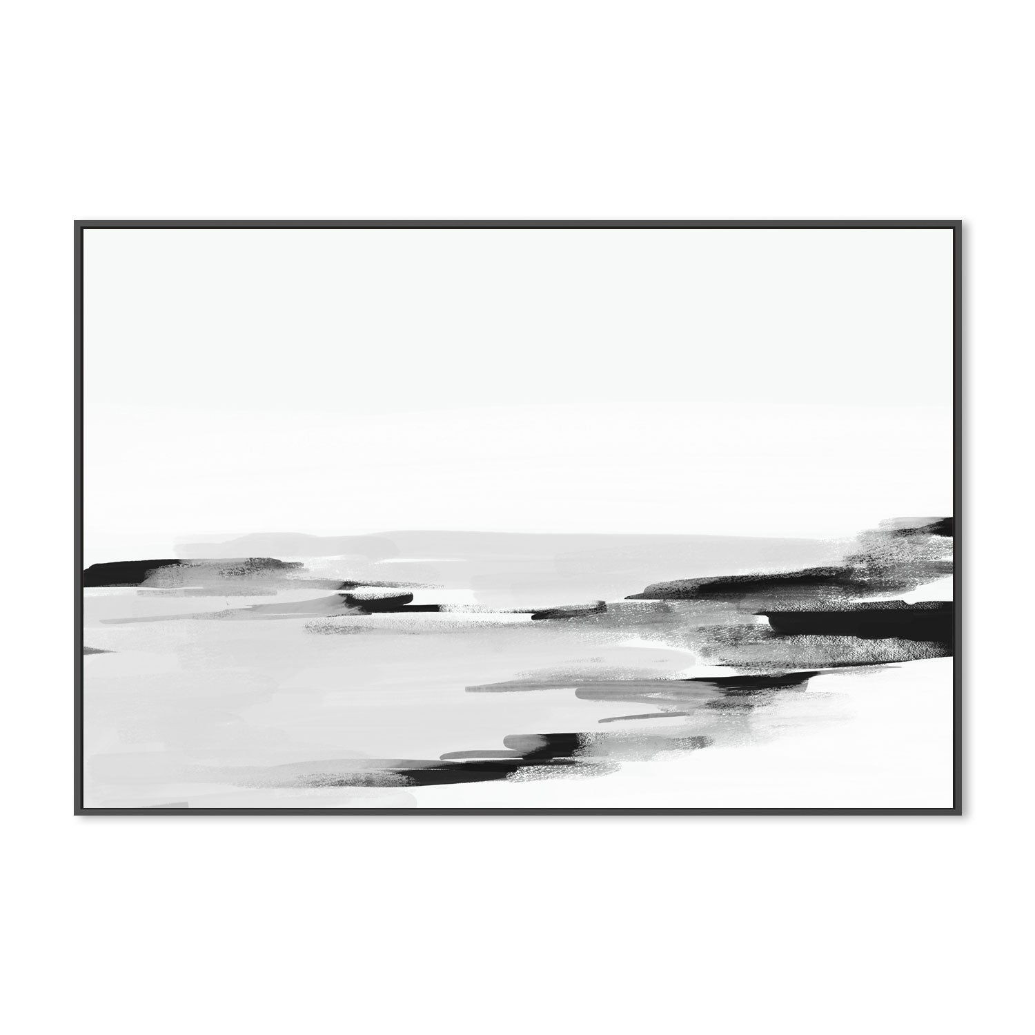 wall-art-print-canvas-poster-framed-Monochrome Shore, Style A , By Emily Wood-3