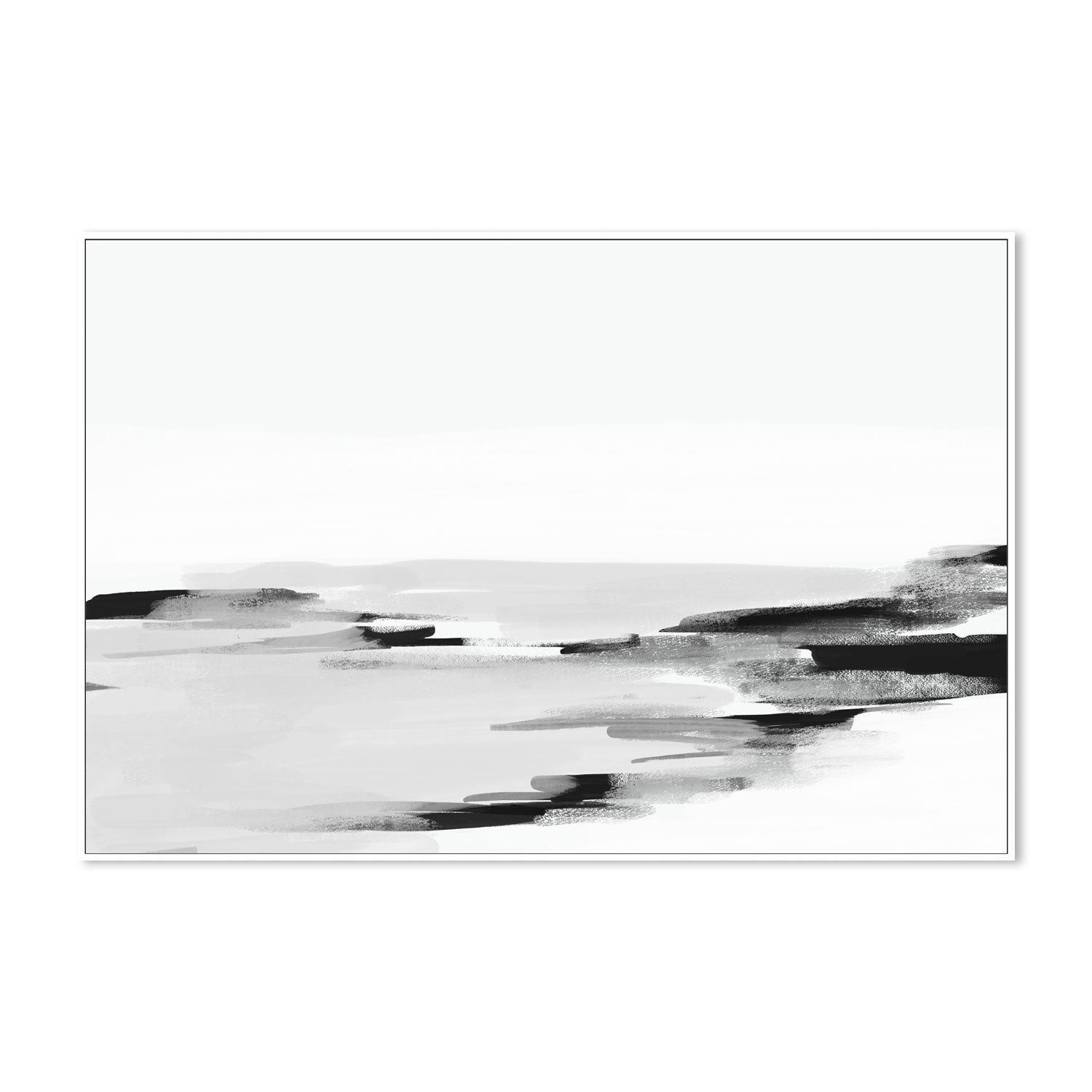 wall-art-print-canvas-poster-framed-Monochrome Shore, Style A , By Emily Wood-5