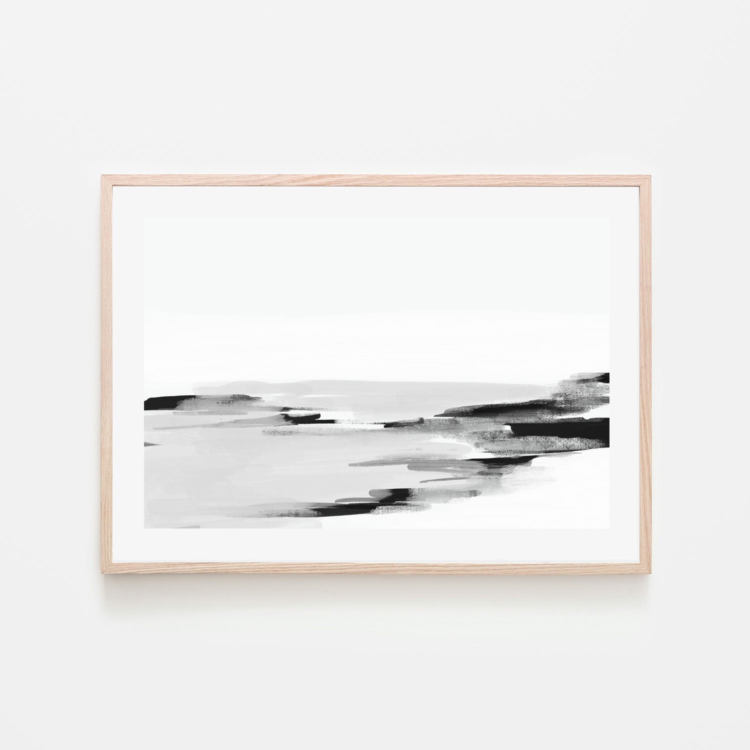 wall-art-print-canvas-poster-framed-Monochrome Shore, Style A , By Emily Wood-6