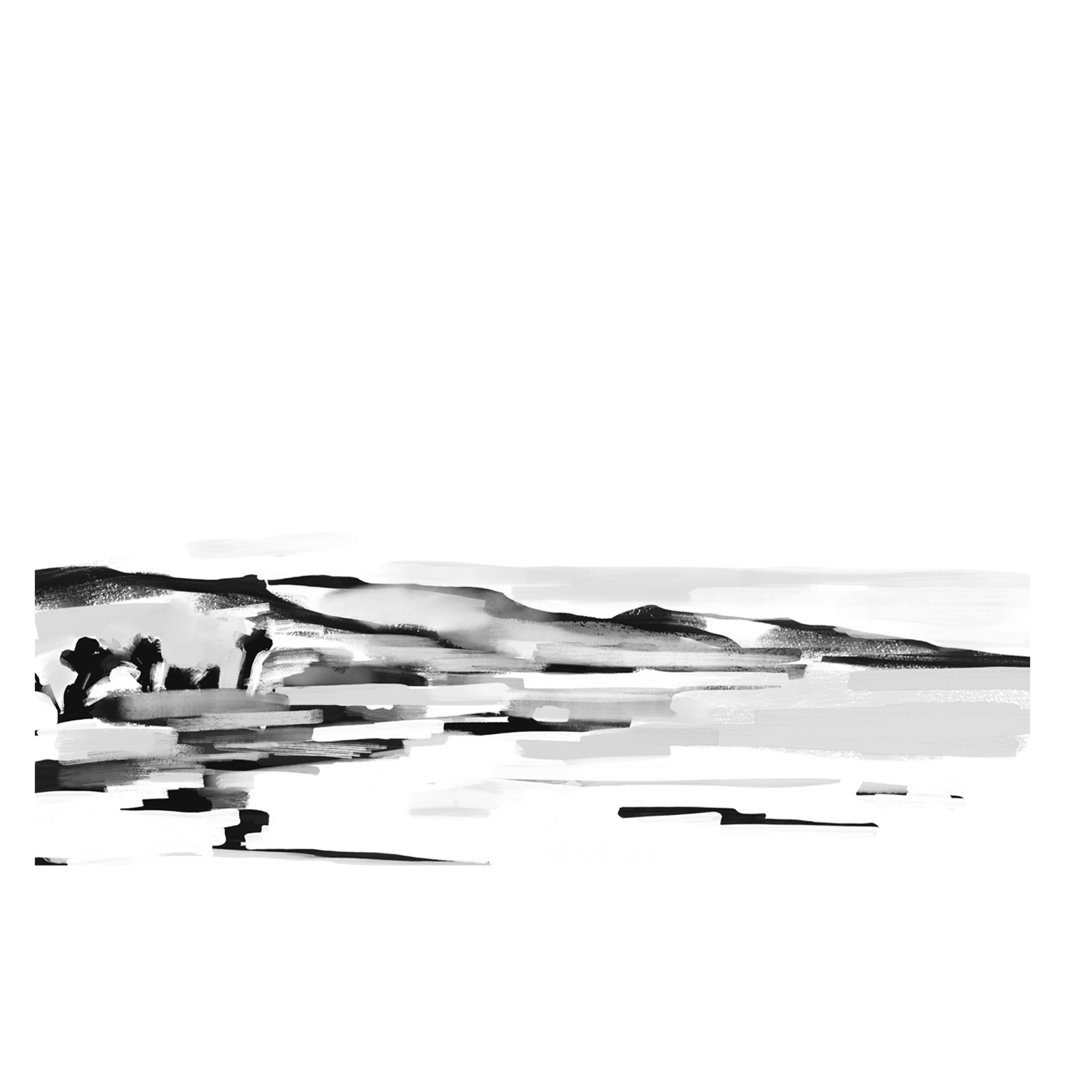 wall-art-print-canvas-poster-framed-Monochrome Shore, Style B , By Emily Wood-1