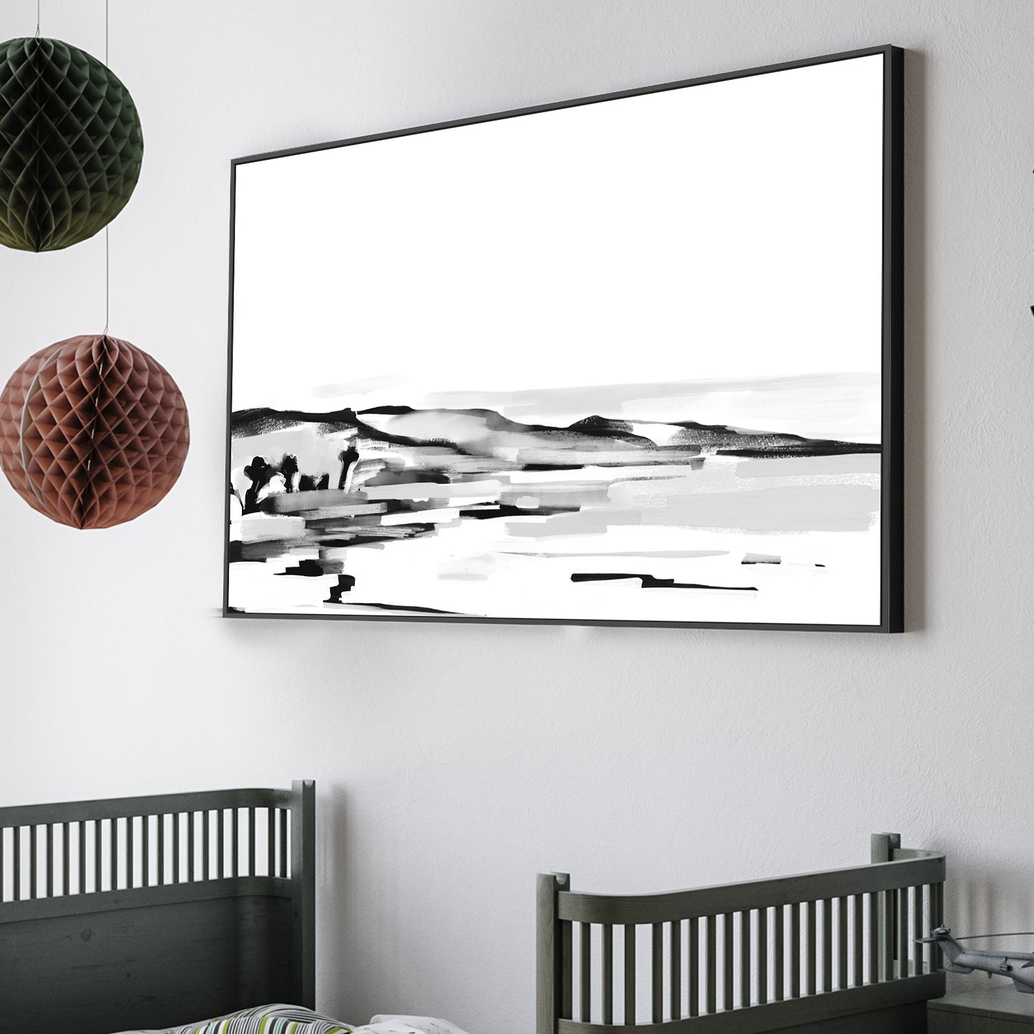 wall-art-print-canvas-poster-framed-Monochrome Shore, Style B , By Emily Wood-2