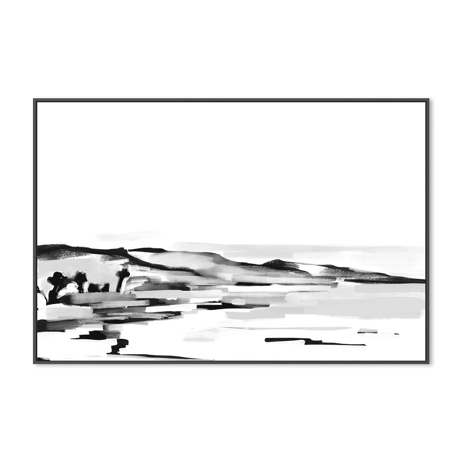 wall-art-print-canvas-poster-framed-Monochrome Shore, Style B , By Emily Wood-3