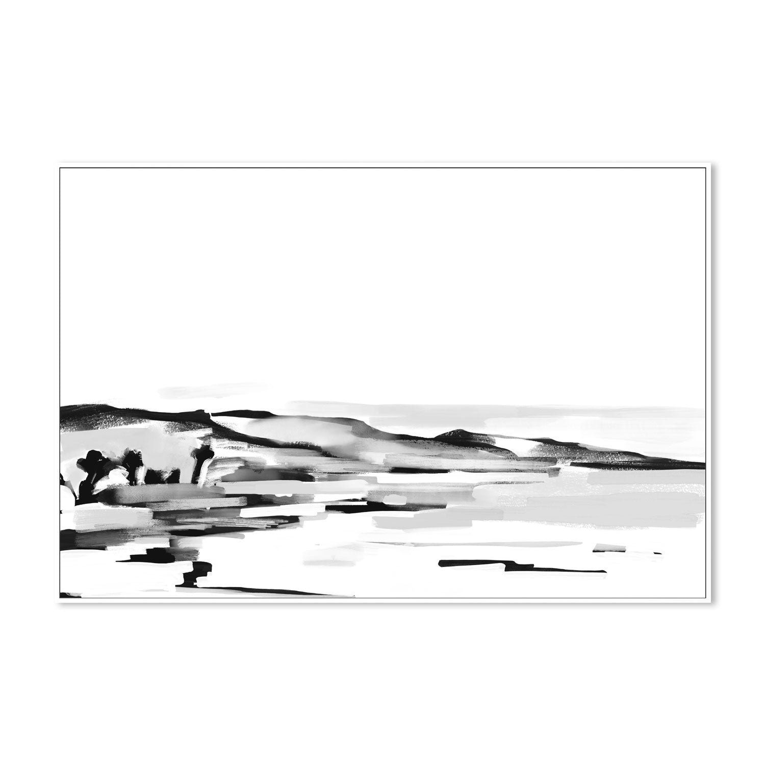 wall-art-print-canvas-poster-framed-Monochrome Shore, Style B , By Emily Wood-5