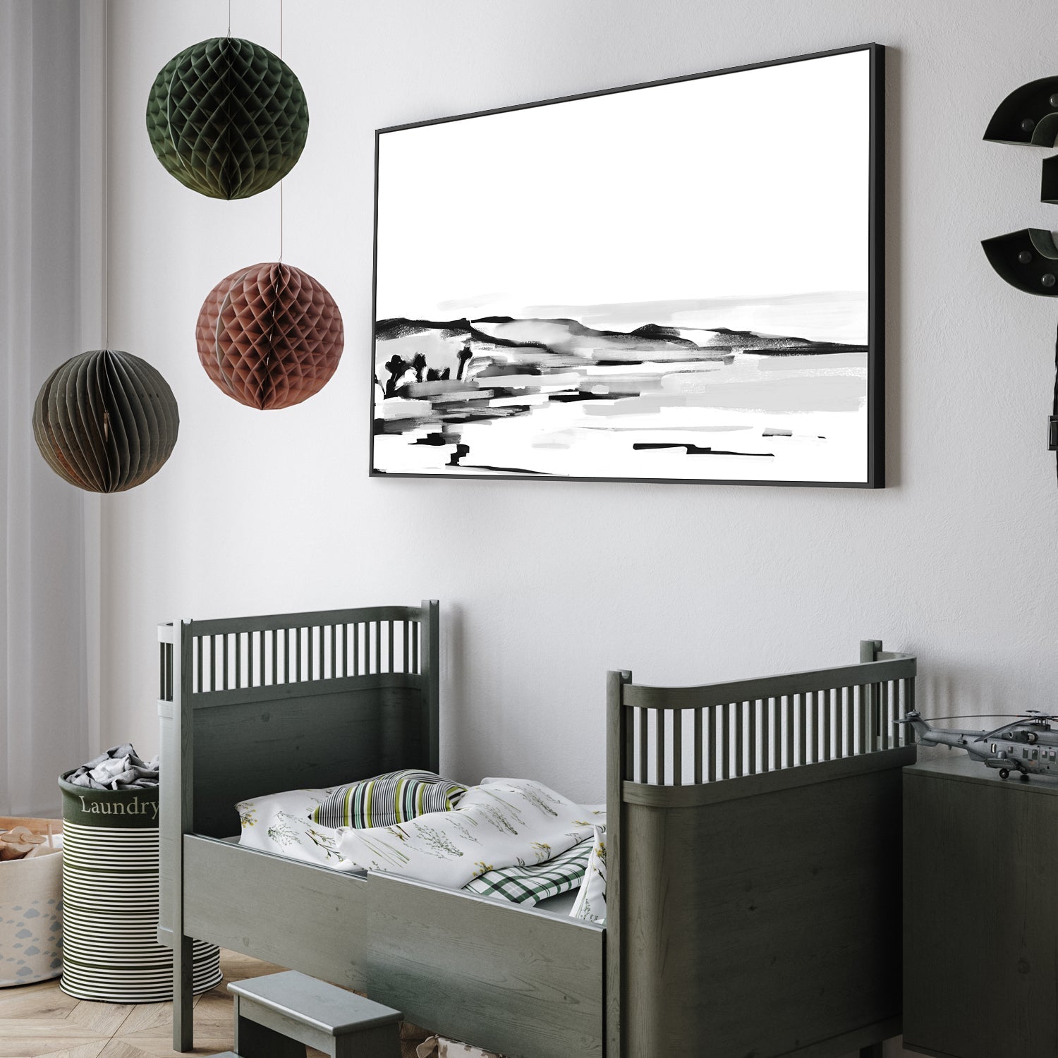 wall-art-print-canvas-poster-framed-Monochrome Shore, Style B , By Emily Wood-7