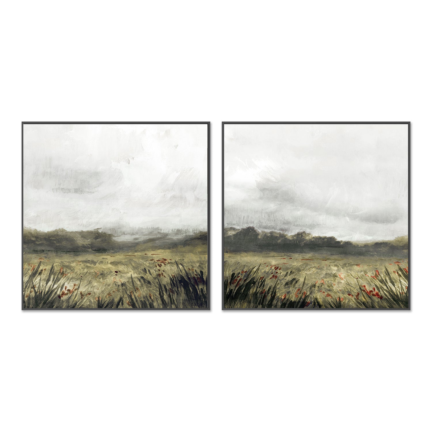 wall-art-print-canvas-poster-framed-Moody Landscape, Style A & B, Set Of 2 , By Nina Blue-3