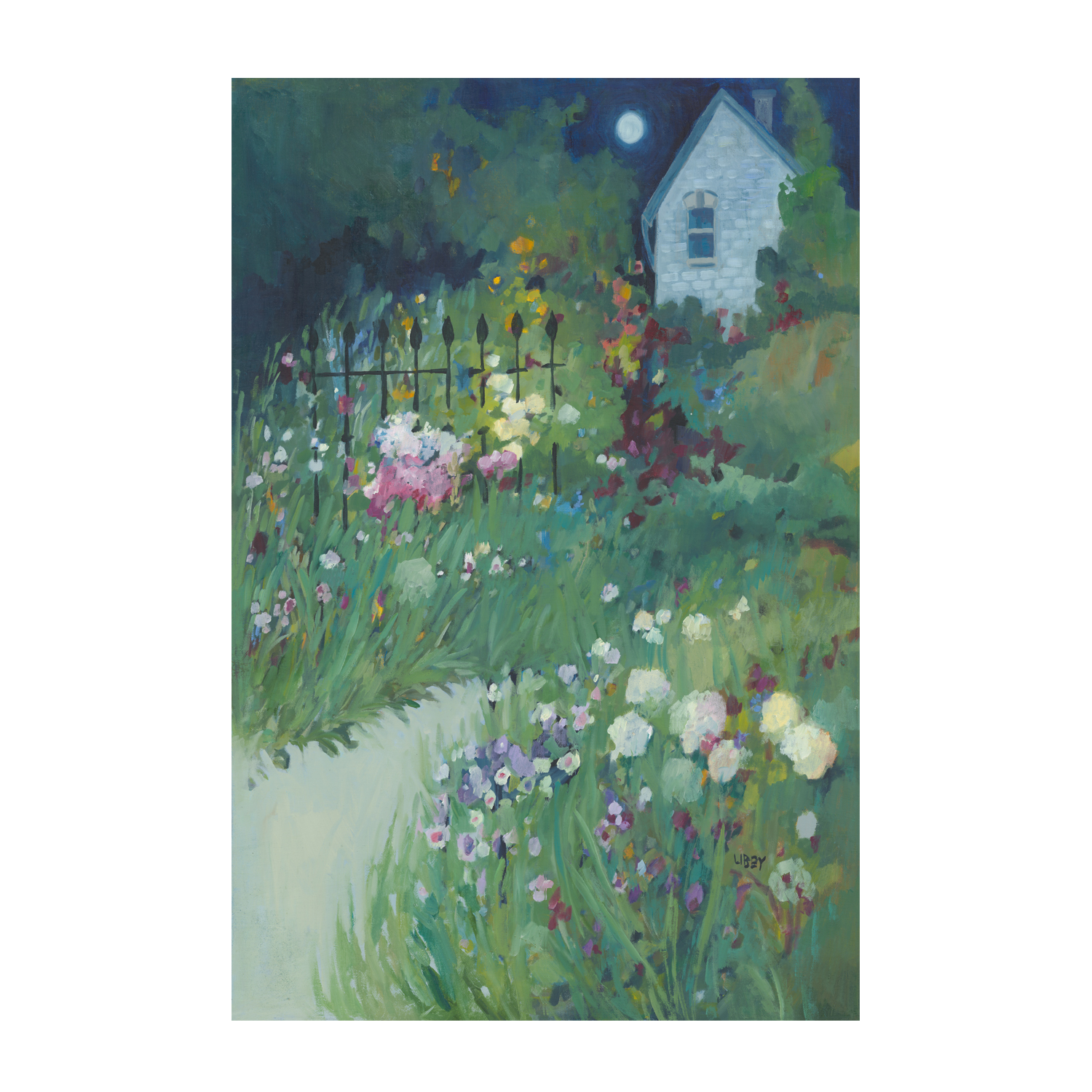 wall-art-print-canvas-poster-framed-Moonlight Garden , By Libby Anderson-GIOIA-WALL-ART