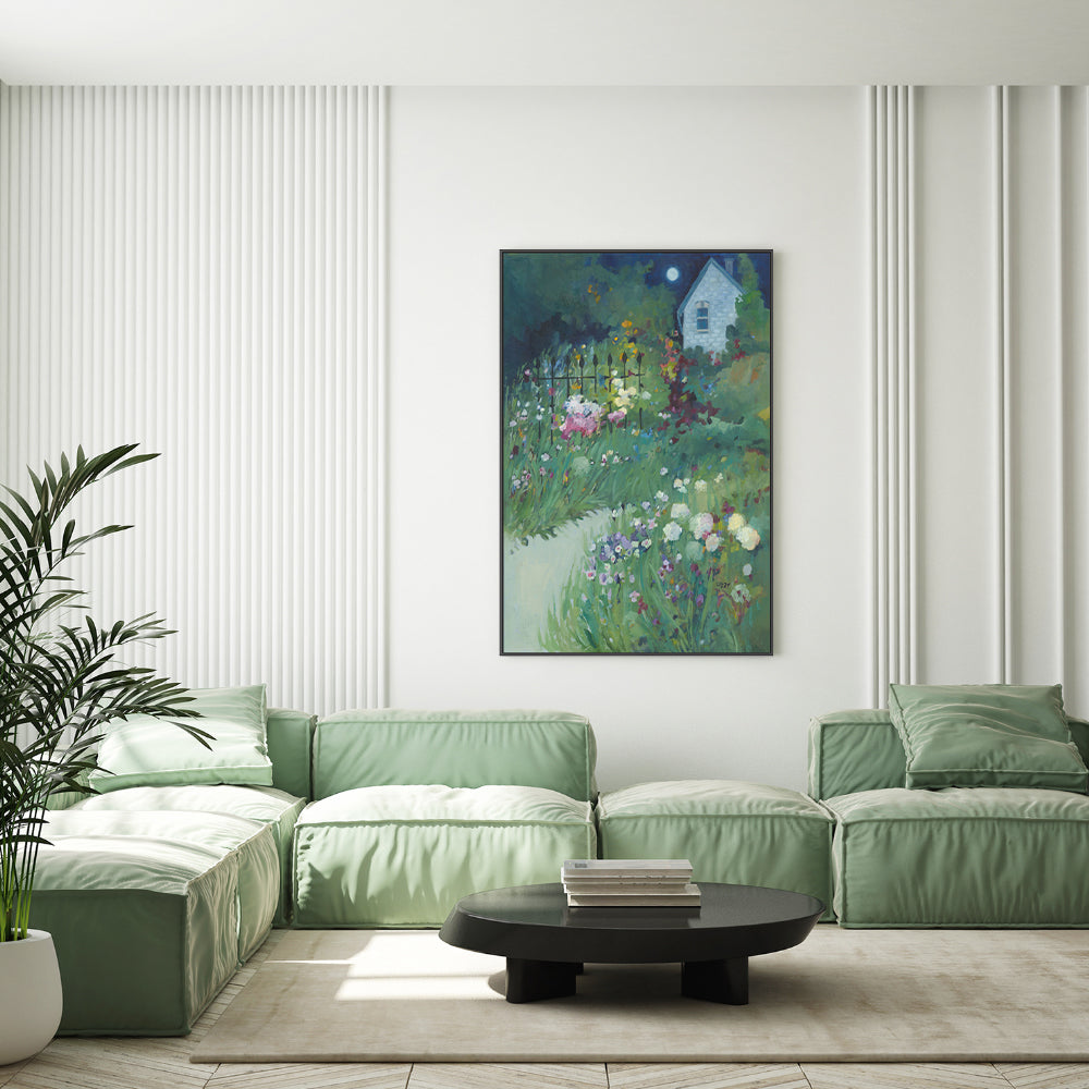 wall-art-print-canvas-poster-framed-Moonlight Garden , By Libby Anderson-GIOIA-WALL-ART