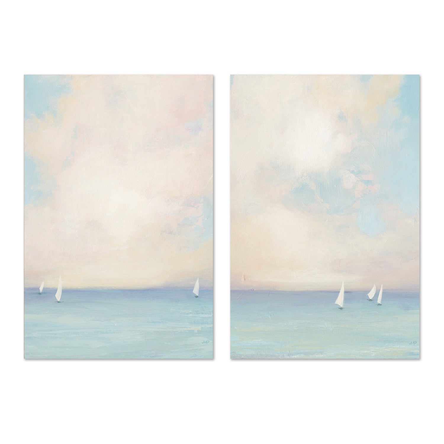 wall-art-print-canvas-poster-framed-Morning Sail, Set of 2-by-Julia Purinton-Gioia Wall Art