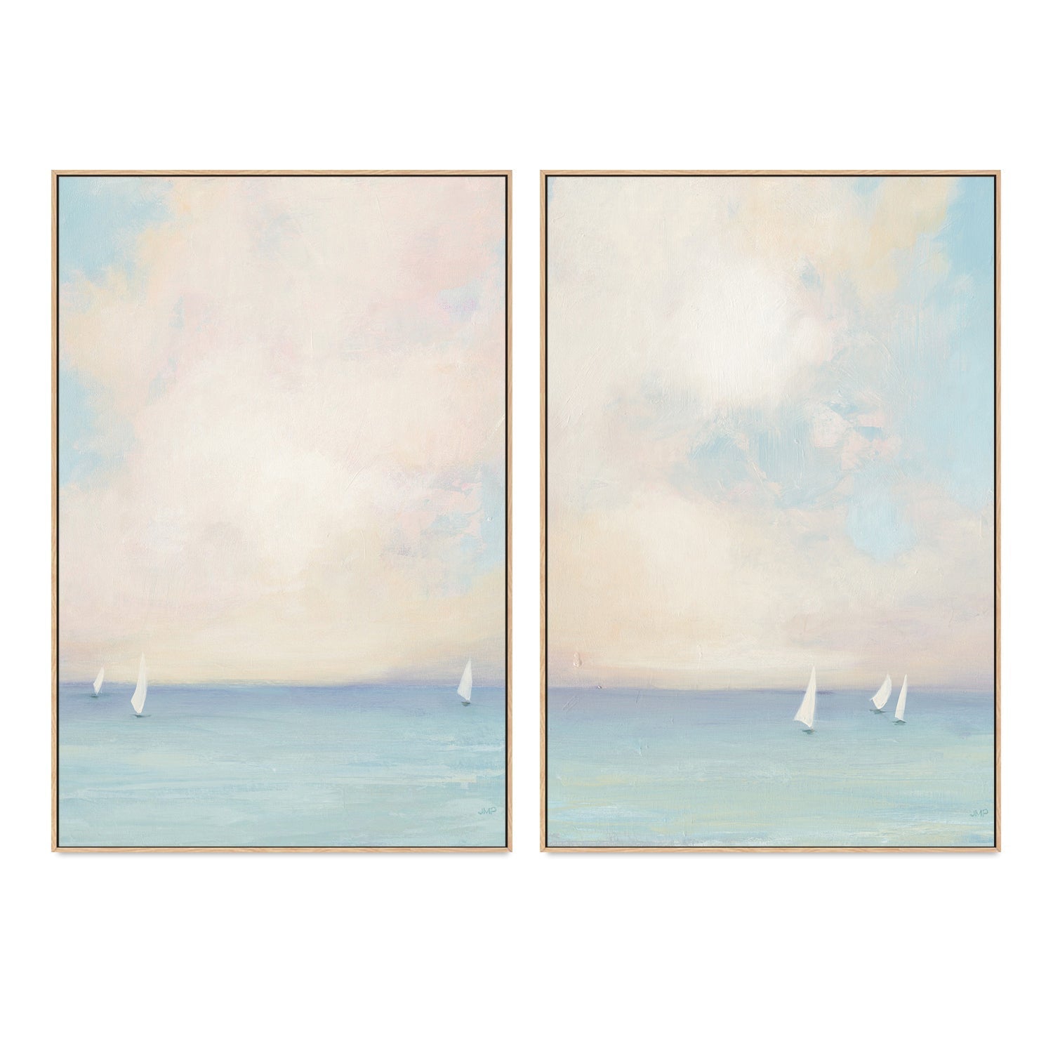 wall-art-print-canvas-poster-framed-Morning Sail, Set of 2-by-Julia Purinton-Gioia Wall Art