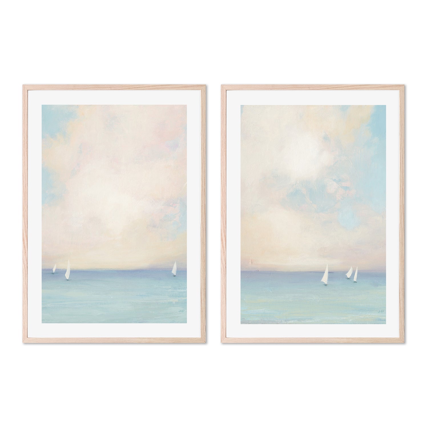 wall-art-print-canvas-poster-framed-Morning Sail, Set of 2-by-Julia Purinton-Gioia Wall Art