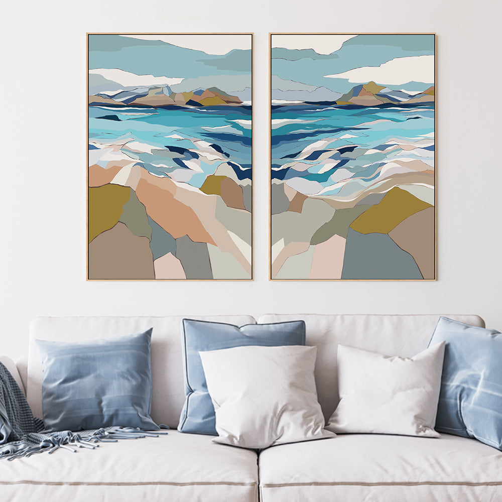 wall-art-print-canvas-poster-framed-Mountainous Wonder, Style A & B, Set Of 2 , By Nikita Jariwala-GIOIA-WALL-ART