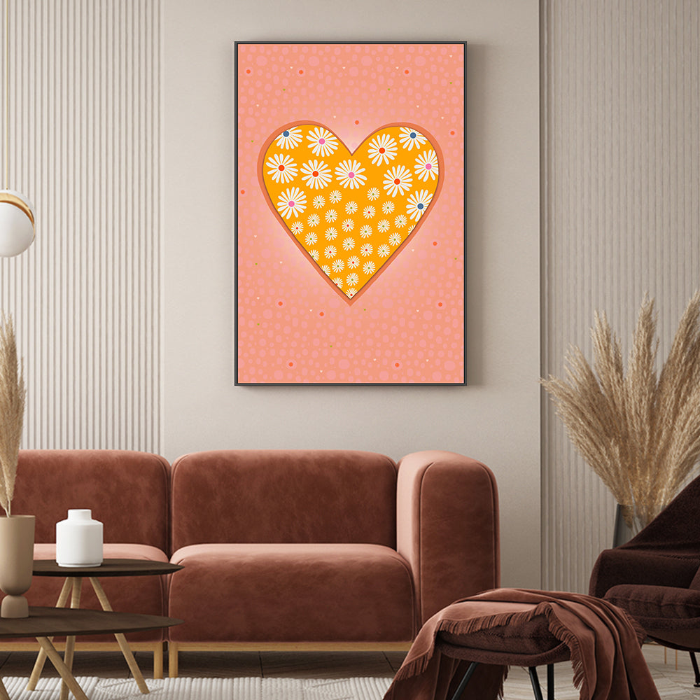 wall-art-print-canvas-poster-framed-Mustard Heart , By Unratio-2