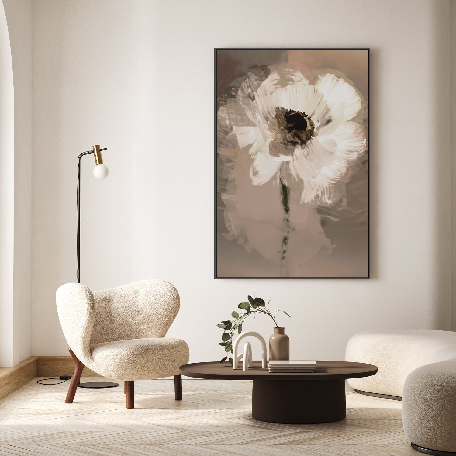 wall-art-print-canvas-poster-framed-Muted Daisy , By Dear Musketeer Studio-2