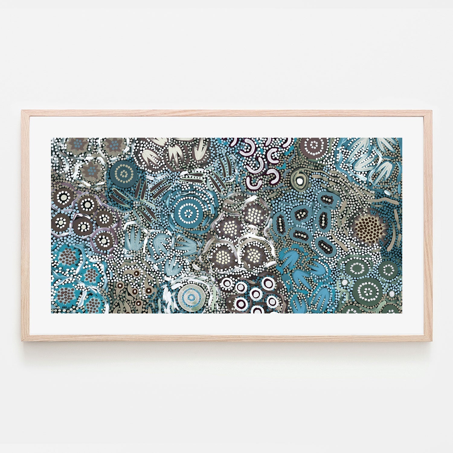 wall-art-print-canvas-poster-framed-My Great Great Grandmothers Land, Style A, Teal Tone , By Azeza Possum-6