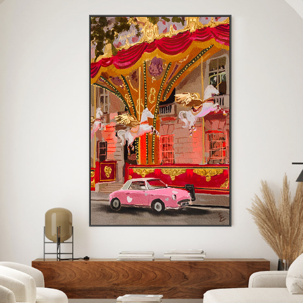 wall-art-print-canvas-poster-framed-My Pink Annabels Car , By Ekaterina Zagorska-2