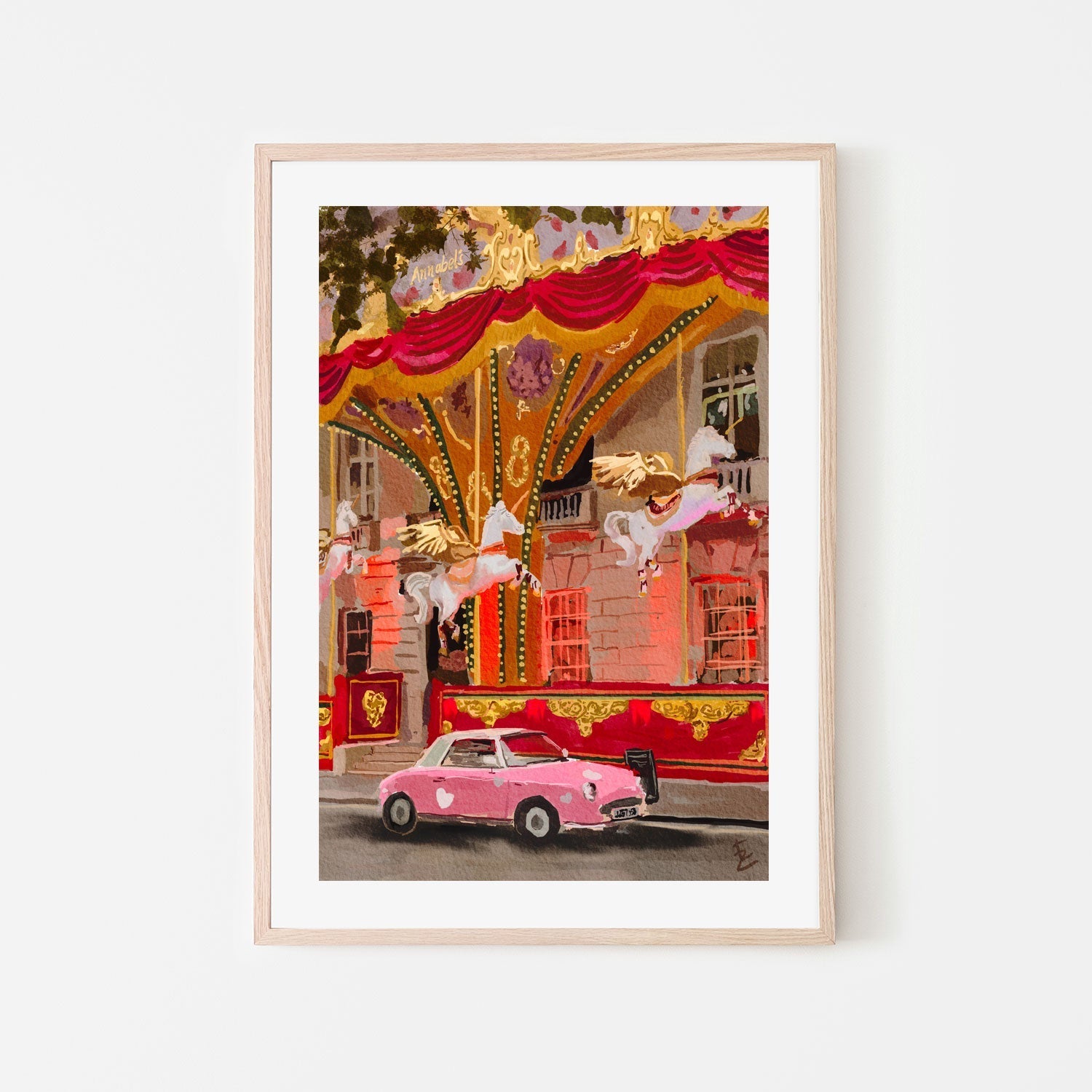 wall-art-print-canvas-poster-framed-My Pink Annabels Car , By Ekaterina Zagorska-6