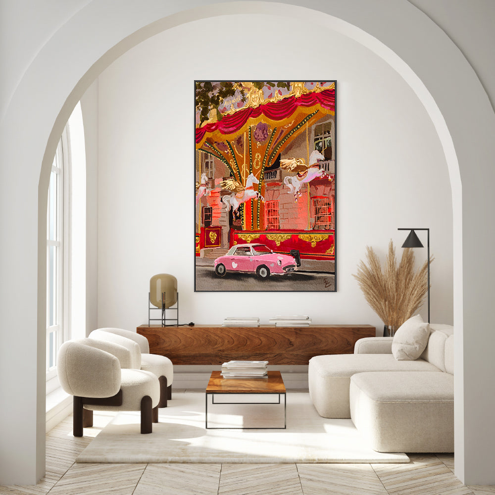 wall-art-print-canvas-poster-framed-My Pink Annabels Car , By Ekaterina Zagorska-7