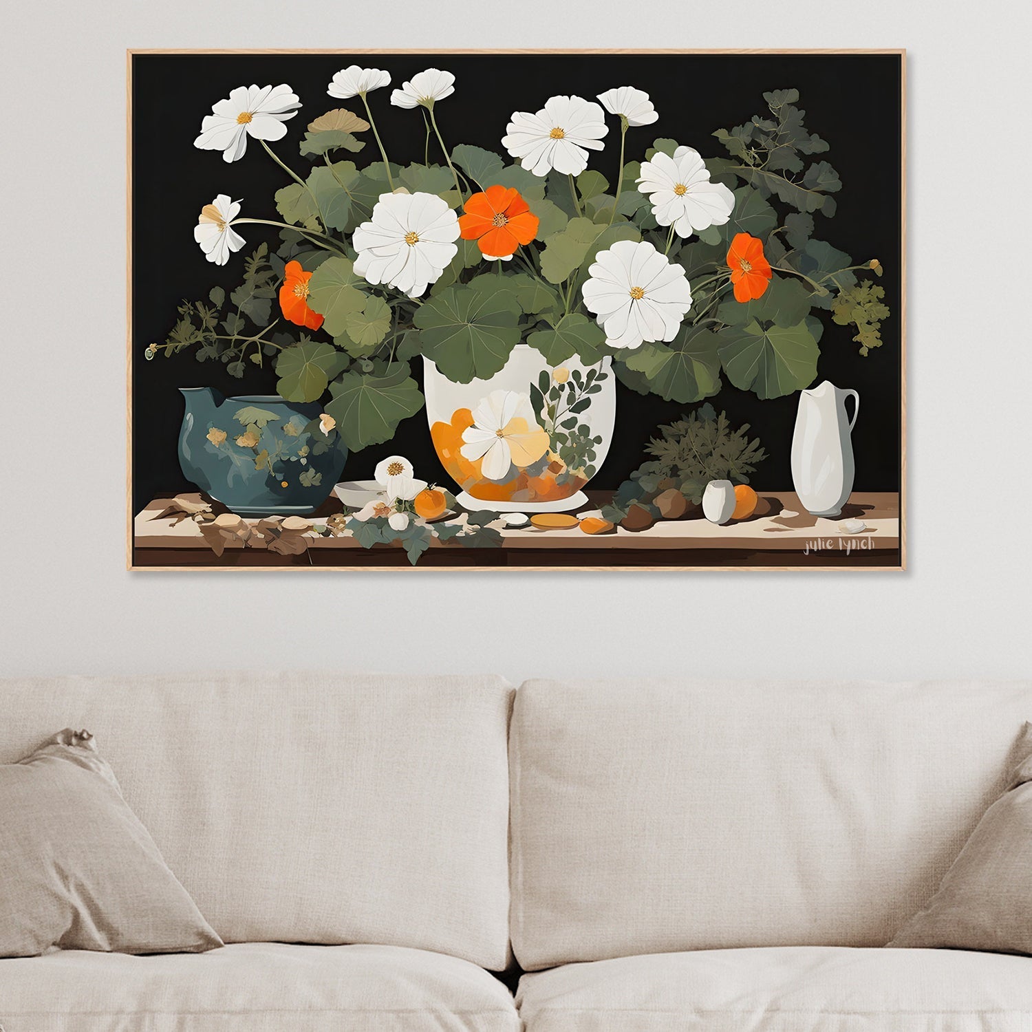 wall-art-print-canvas-poster-framed-Nasturtium Harvest , By Julie Lynch-2