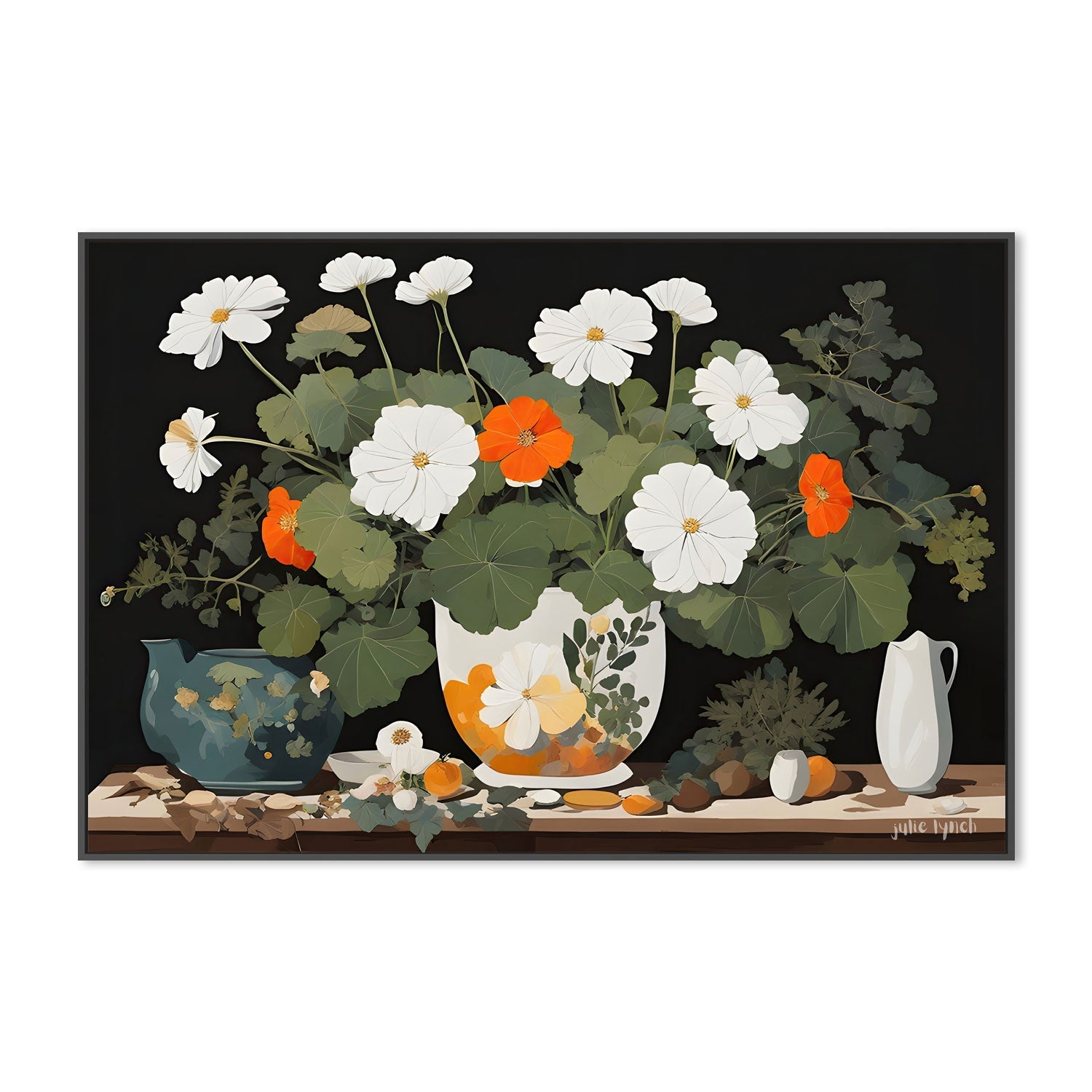 wall-art-print-canvas-poster-framed-Nasturtium Harvest , By Julie Lynch-3