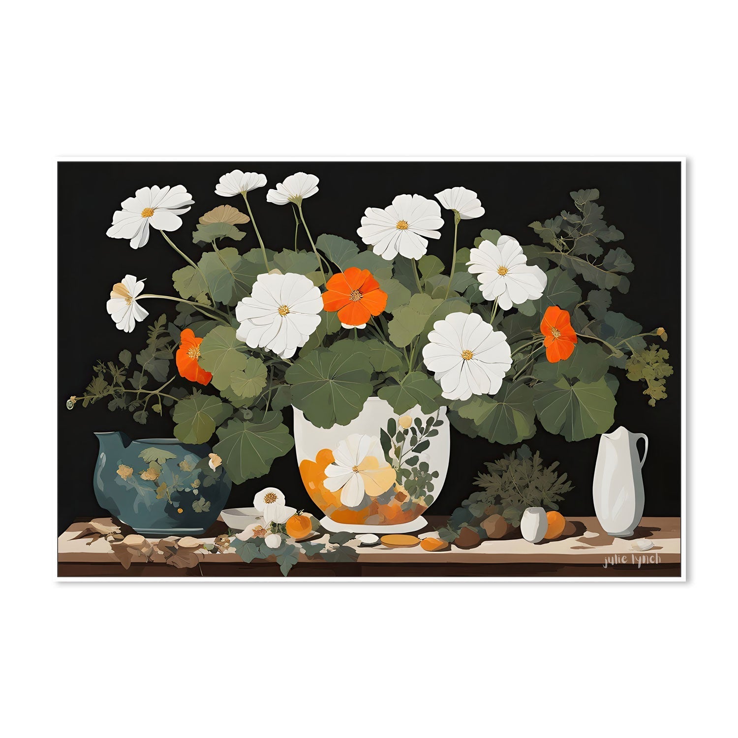 wall-art-print-canvas-poster-framed-Nasturtium Harvest , By Julie Lynch-5