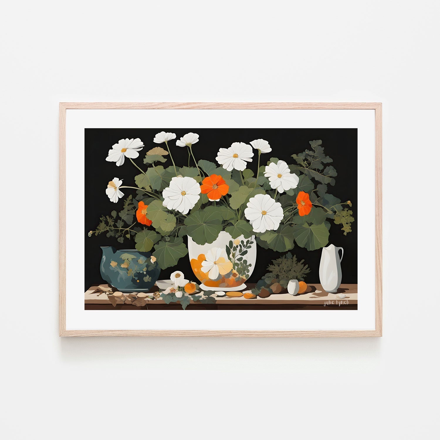 wall-art-print-canvas-poster-framed-Nasturtium Harvest , By Julie Lynch-6