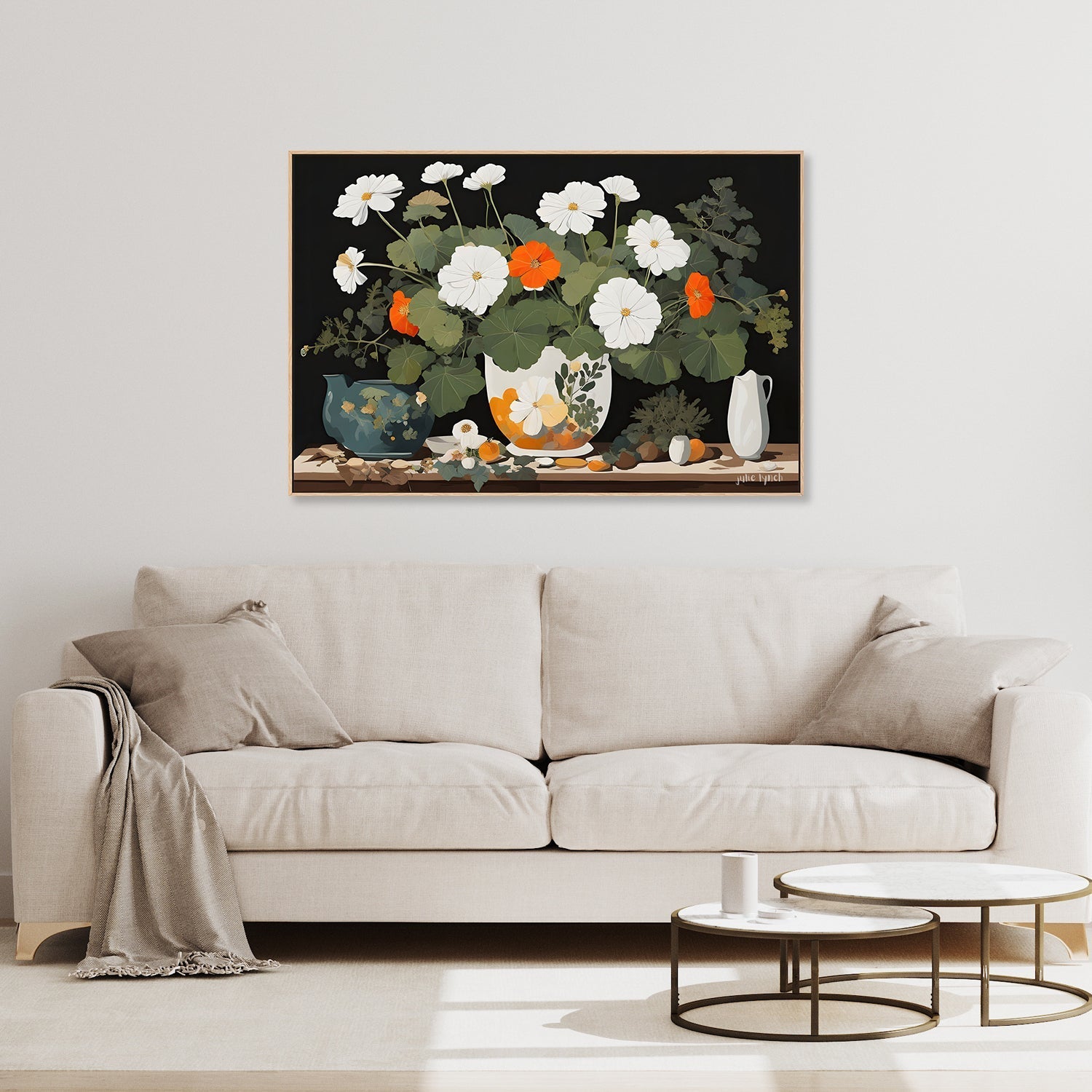 wall-art-print-canvas-poster-framed-Nasturtium Harvest , By Julie Lynch-7