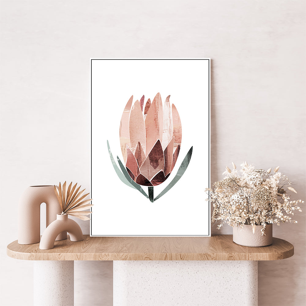 wall-art-print-canvas-poster-framed-Native Protea-by-Dear Musketeer Studio-Gioia Wall Art