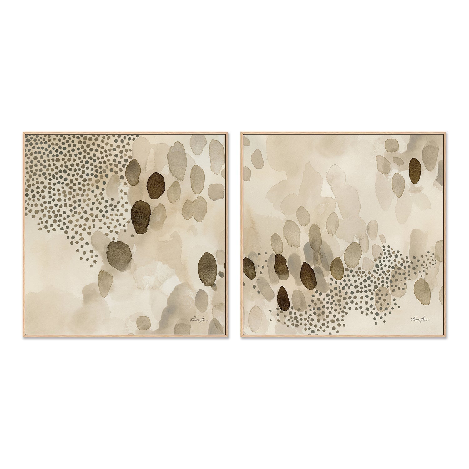 wall-art-print-canvas-poster-framed-Natural Abstract, Style A & B, Set Of 2 , By Laura Horn-GIOIA-WALL-ART