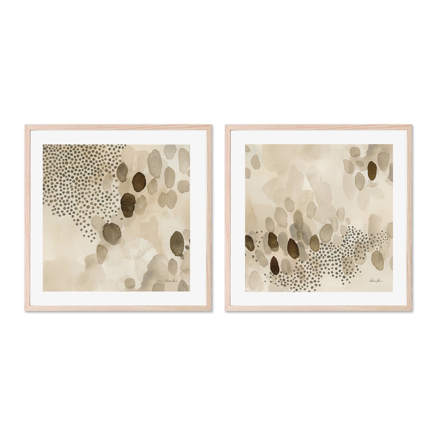 wall-art-print-canvas-poster-framed-Natural Abstract, Style A & B, Set Of 2 , By Laura Horn-GIOIA-WALL-ART