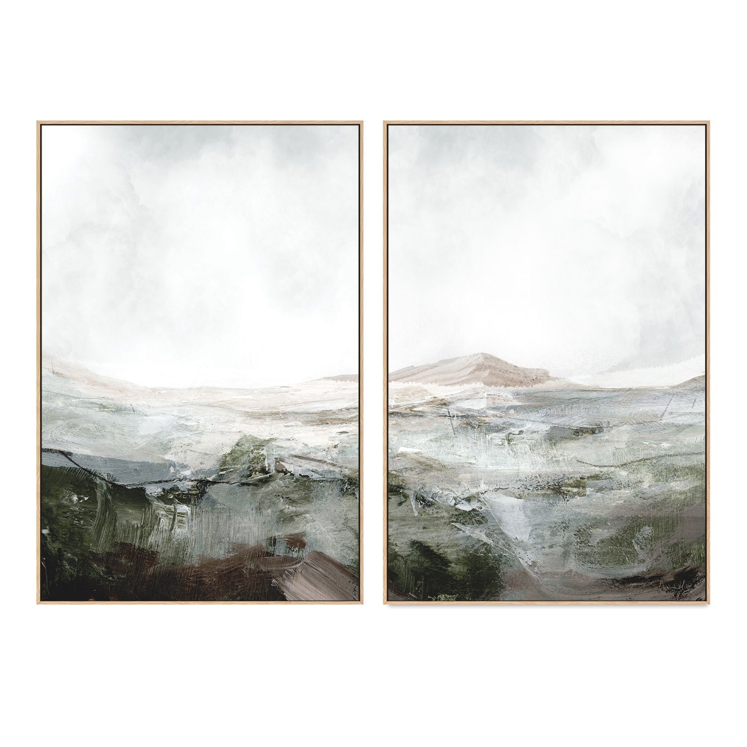 wall-art-print-canvas-poster-framed-Natural Land, Style A & B, Set Of 2 , By Dan Hobday-GIOIA-WALL-ART