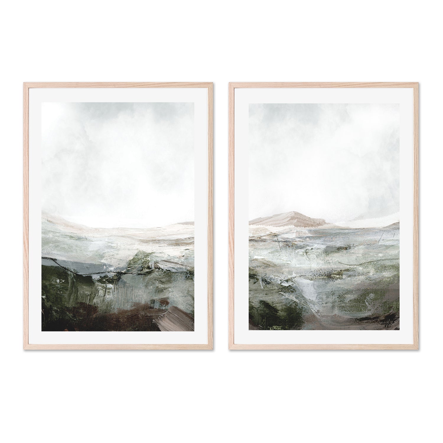 wall-art-print-canvas-poster-framed-Natural Land, Style A & B, Set Of 2 , By Dan Hobday-GIOIA-WALL-ART