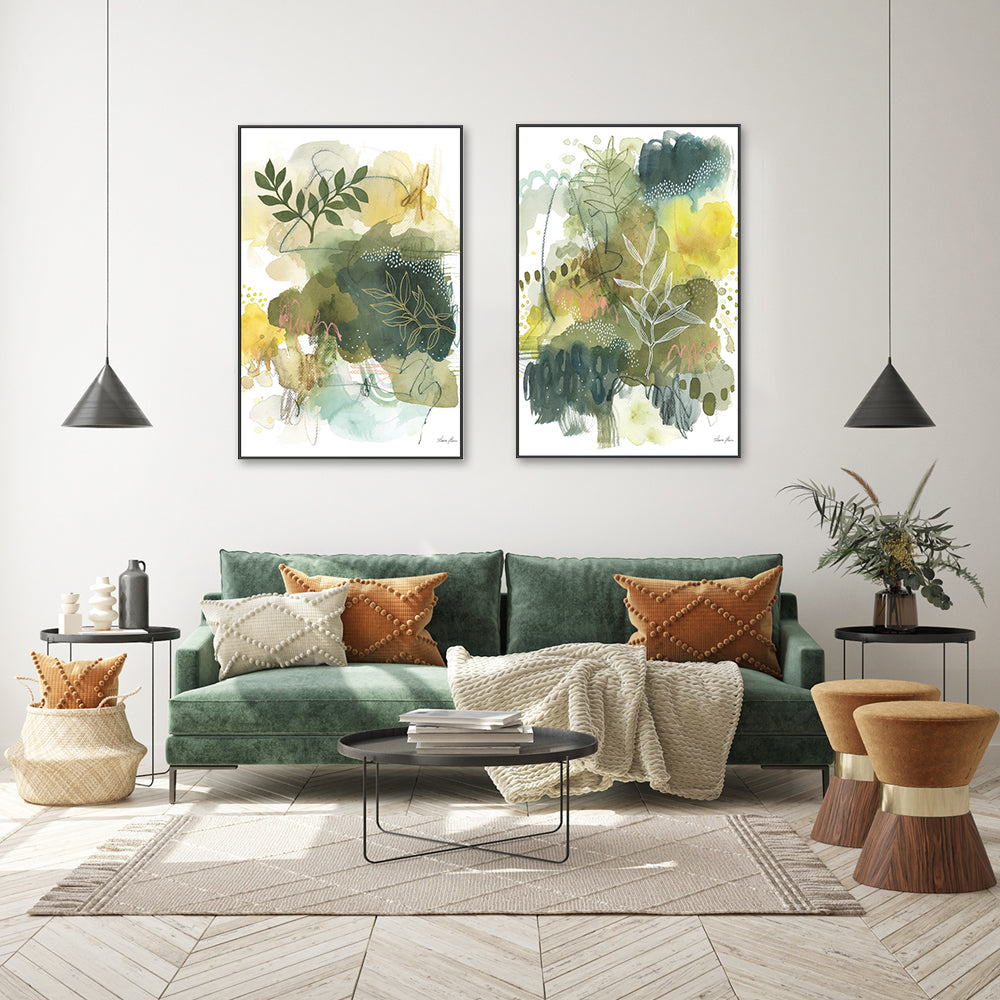 wall-art-print-canvas-poster-framed-Nature Gold, Set of 2-by-Laura Horn-Gioia Wall Art