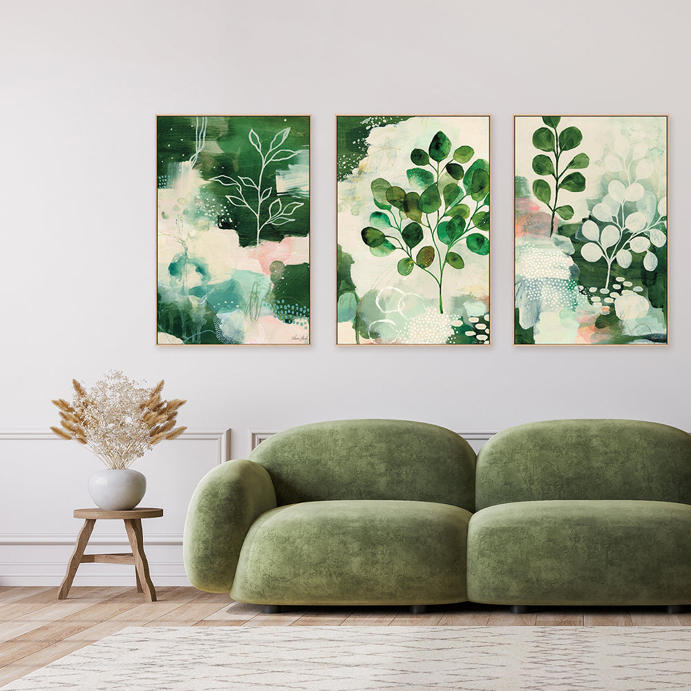 wall-art-print-canvas-poster-framed-Nature Story, Set of 3-by-Laura Horn-Gioia Wall Art