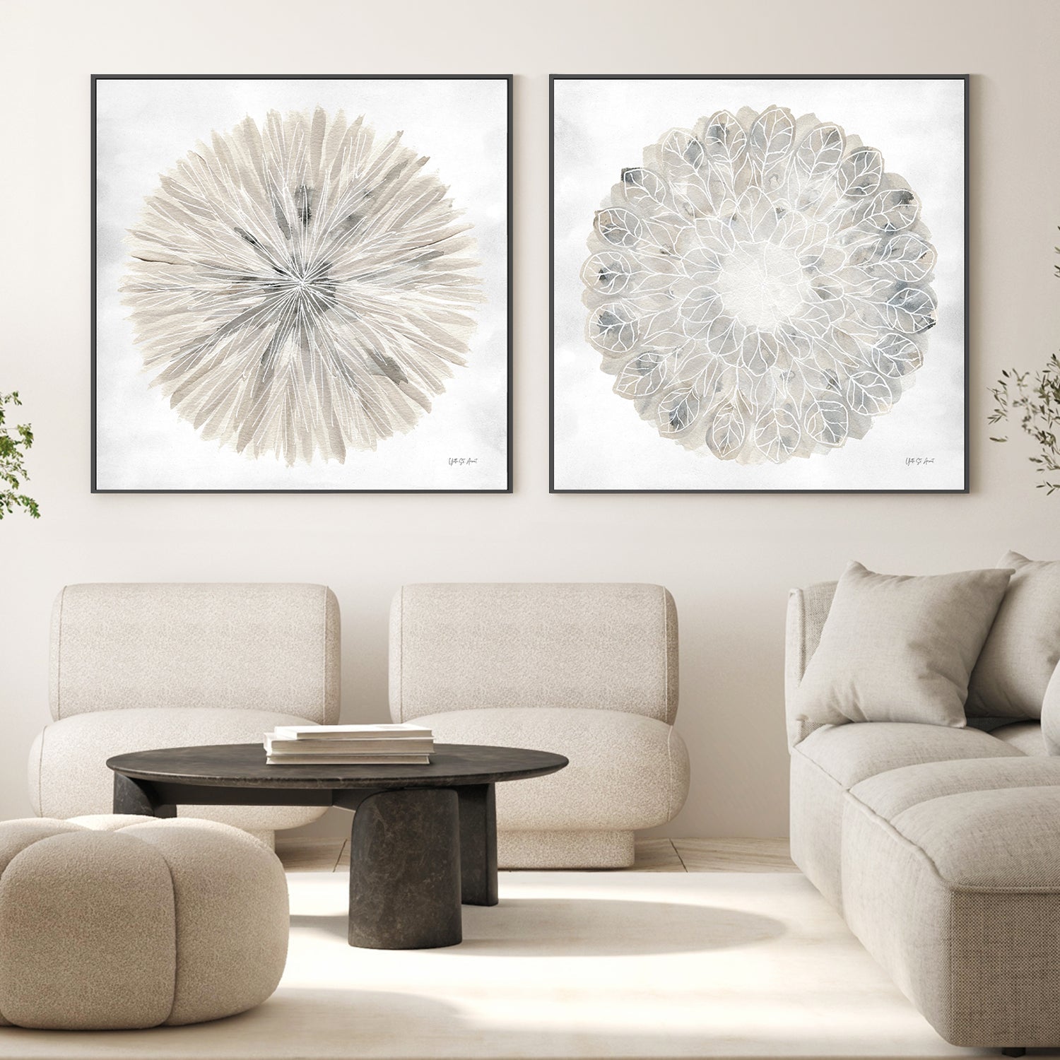 wall-art-print-canvas-poster-framed-Natures Pinwheel, Style A & B, Set Of 2 , By Yvette St. Amant-2