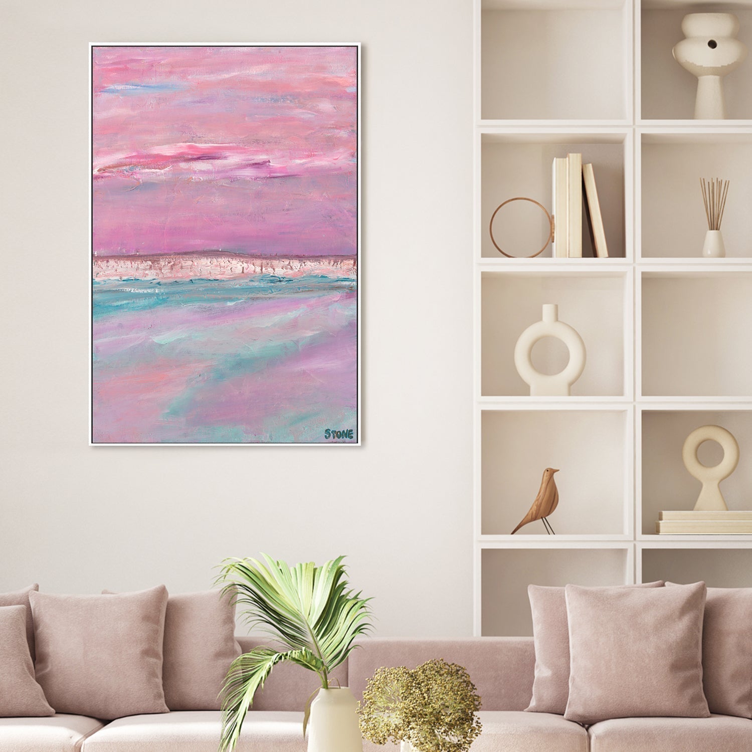 wall-art-print-canvas-poster-framed-Nautical Blush , By Belinda Stone-GIOIA-WALL-ART