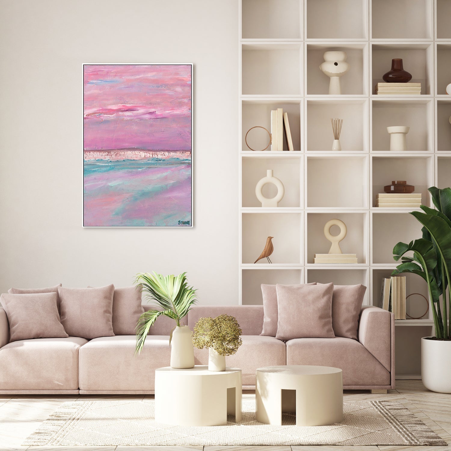 wall-art-print-canvas-poster-framed-Nautical Blush , By Belinda Stone-GIOIA-WALL-ART