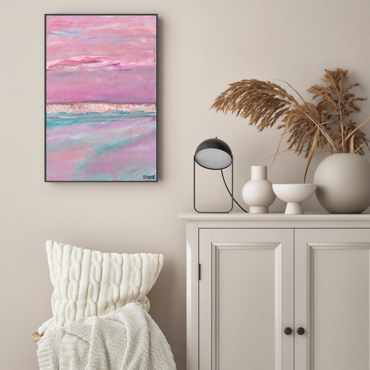 wall-art-print-canvas-poster-framed-Nautical Blush , By Belinda Stone-GIOIA-WALL-ART