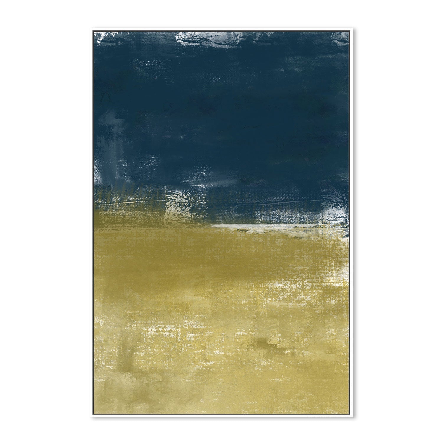 wall-art-print-canvas-poster-framed-Navy and Mustard Abstract , By Karine Tonial Grimm-GIOIA-WALL-ART