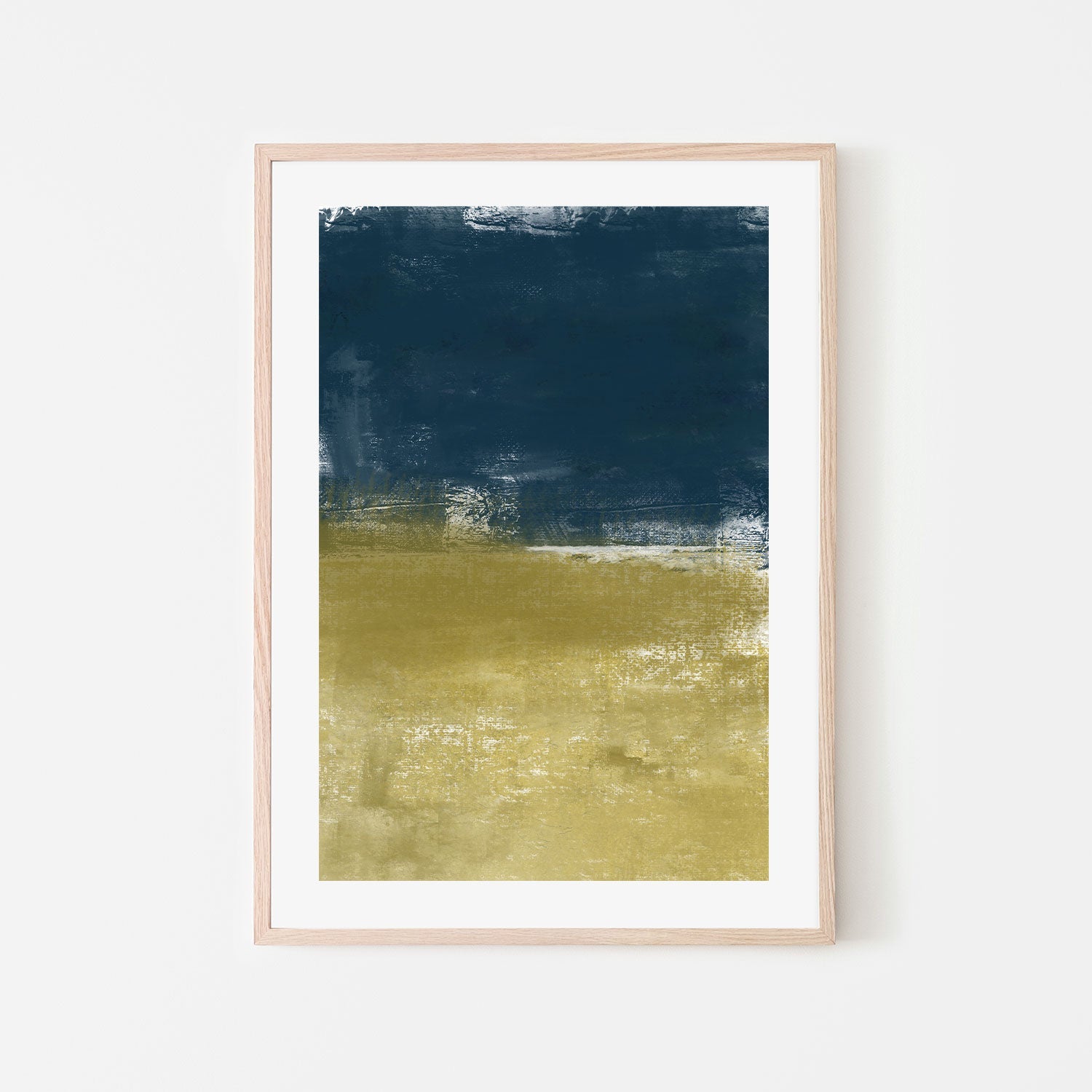 wall-art-print-canvas-poster-framed-Navy and Mustard Abstract , By Karine Tonial Grimm-GIOIA-WALL-ART