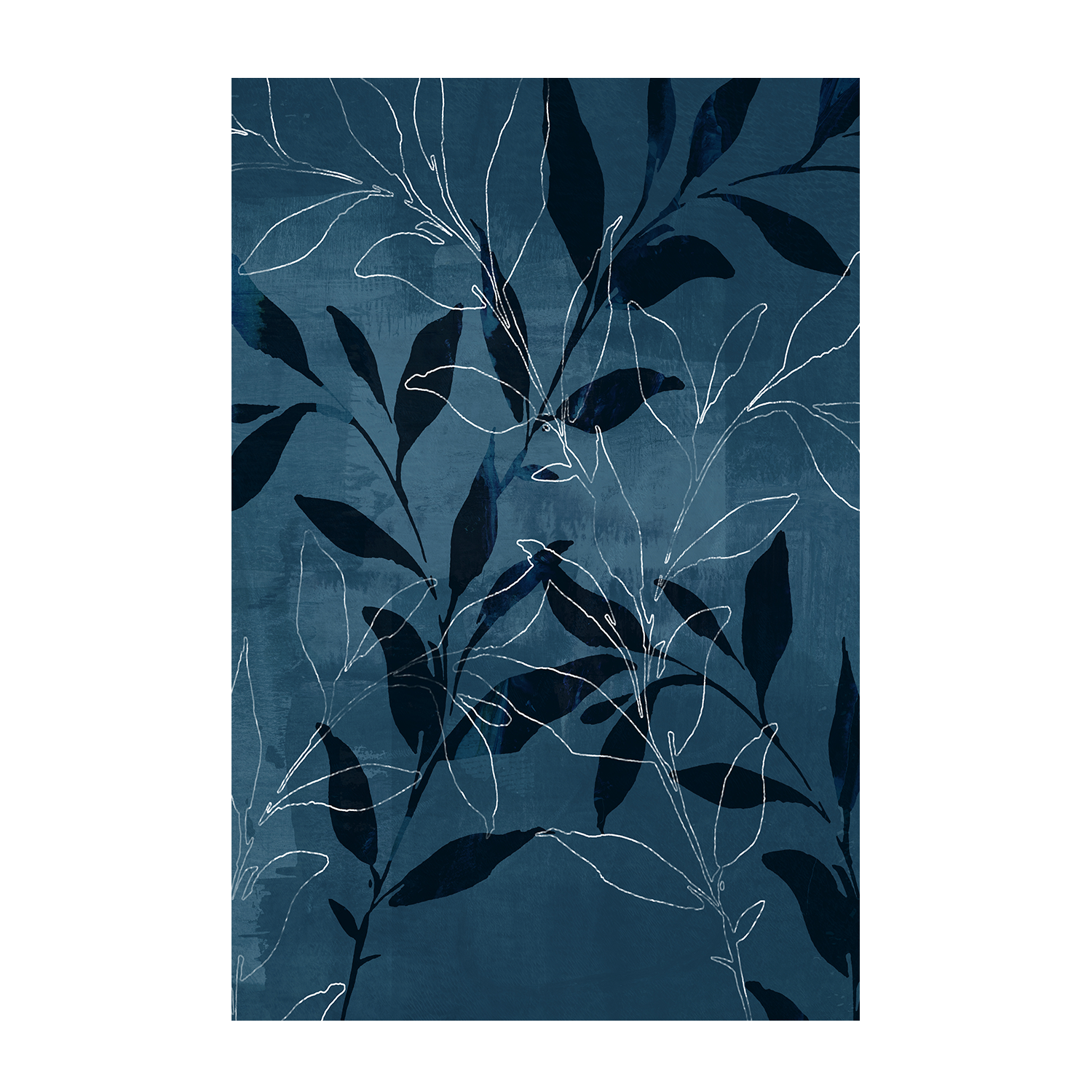 wall-art-print-canvas-poster-framed-Navy Botanical, Style A & B, Set of 2 , By Nina Blue-8